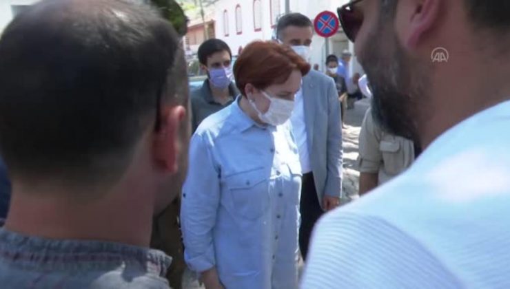 İYİ Parti Genel Başkanı Akşener, Marmaris’te yangınlardan etkilenen mahalleleri ziyaret etti (2)