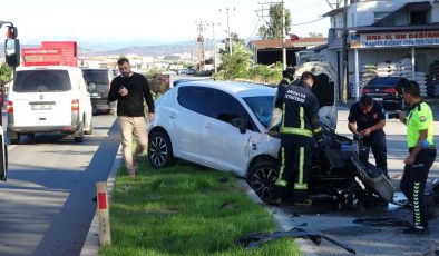 Alanya yolunda korkutan kaza!