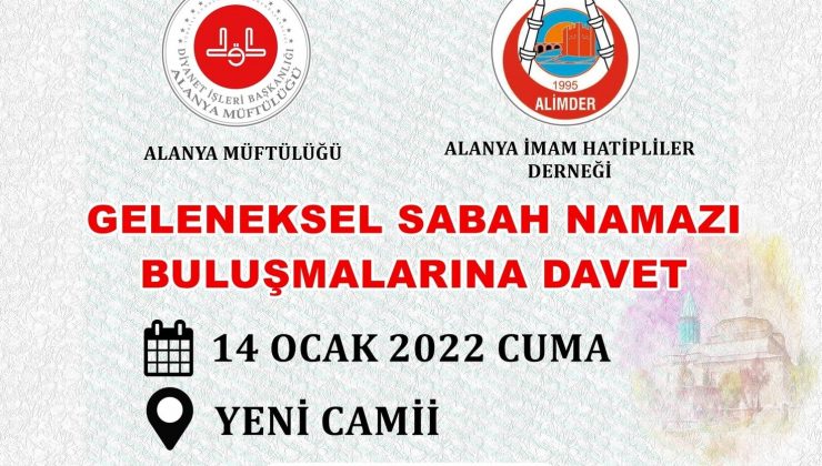 Alanya Müftülüğü’nden davet: Cuma sabahı Yeni Cami’de buluşalım