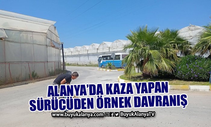 Alanya’da motosikletiyle takla atan sürücü, diğer sürücülerin derdine düştü