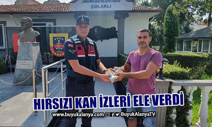 Jandarma ekipleri kan izlerini takip ederek hırsızı buldu