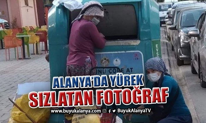 Alanya’da yürek sızlatan fotoğraf