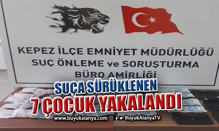 Suça sürüklenen 7 çocuk yakalandı