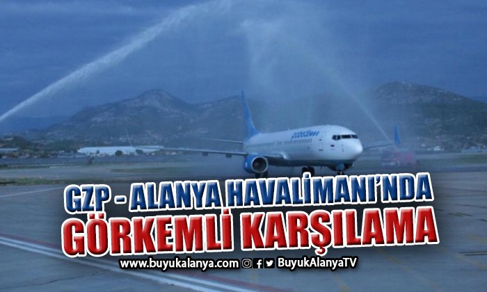 Gazipaşa-Alanya Havalimanı’na savaş sonrası ilk uçak indi