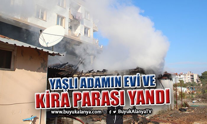 Yanmış evine son kez bakan yaşlı adam büyük üzüntü yaşadı