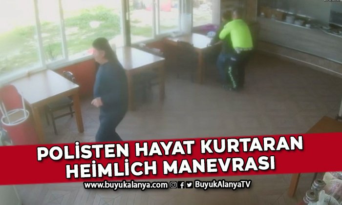 Boğazına ekmek kaçan müşteriye polis müdahale etti