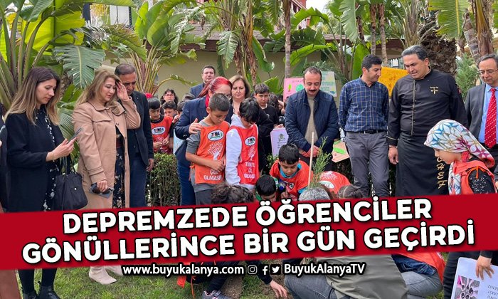 Depremzede öğrenciler gönüllerince bir gün geçirdi