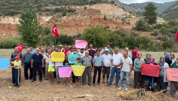 Gazipaşa’da mermer ocağı protestosu