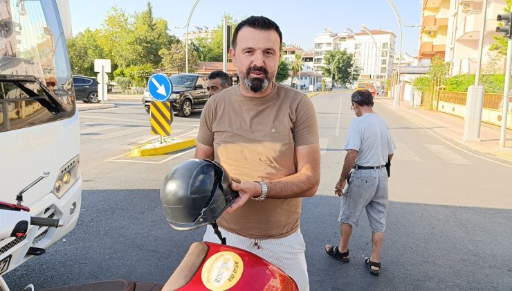 Parçalanan kask sürücüyü hayata BAĞLADI