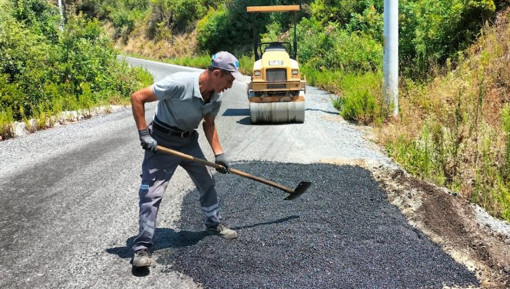 Alanya’nın kırsal yollarında asfalt BAKIMI