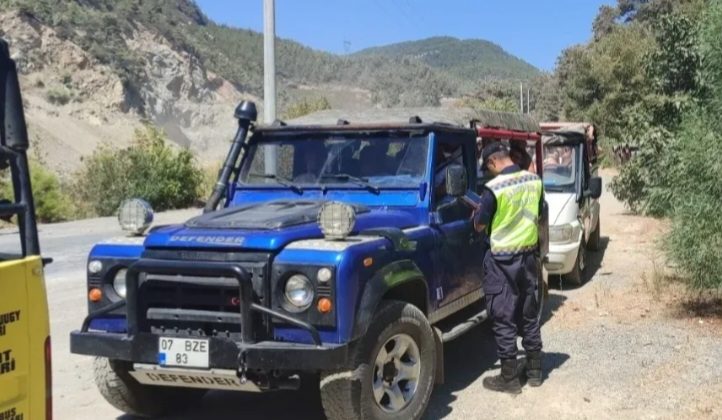 Alanya’da 12 safari aracı trafikten men EDİLDİ