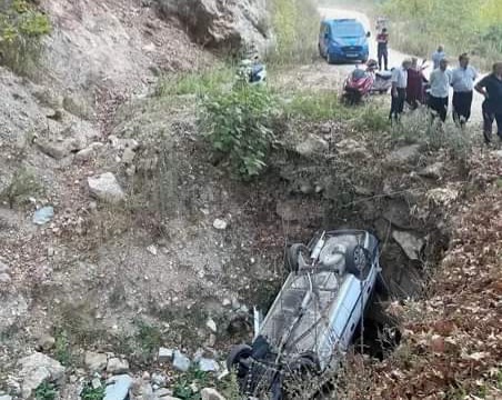 Alanya kırsalında feci kaza SÜRÜCÜ YARALI