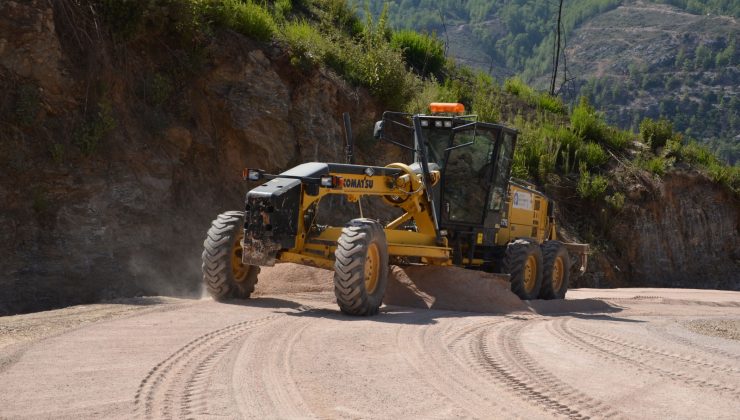 Alanya Dim grup yolunda ASFALT hazırlığı