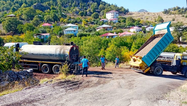 Alanya’nın yüksek kesimlerinde ASFALT seferberliği