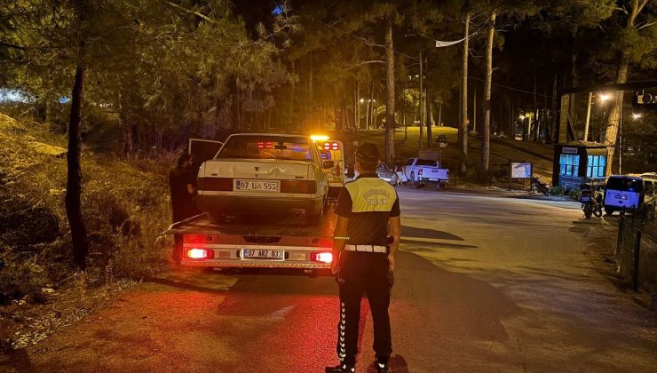 Alanya’da 13 araç TRAFİKTEN MEN edildi