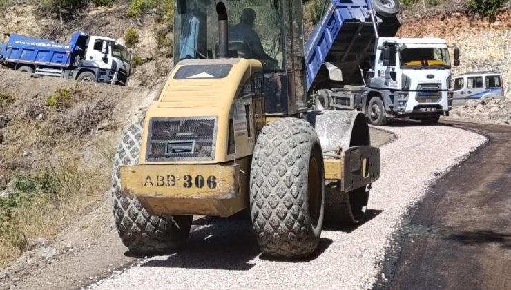 Alanya’da kırsaldaki KATI ATIK TESİSİ yolu asfaltlandı