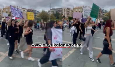 Alanya’da ALKÜ’LÜ ÖĞRENCİLER eylem yaptı