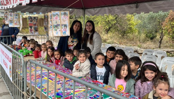 Alanya’da ‘GİRİŞİMCİ’ çocuklar el işlerini satışa sundu