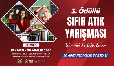 Alanya’da ‘SIFIR ATIK MUTFAKTA BAŞLAR’ yarışması 3. kez başlıyor