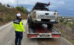 Alanya’da çakar lamba takan araca rekor ceza VİDEO HABER