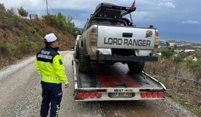 Alanya’da çakar lamba takan araca rekor ceza VİDEO HABER