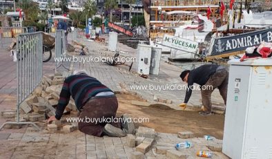 Alanya İskele Rıhtım’da TADİLAT başladı