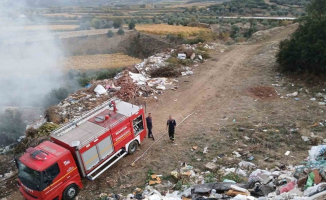 Kestel’de çöplük yangını güçlükle SÖNDÜRÜLDÜ